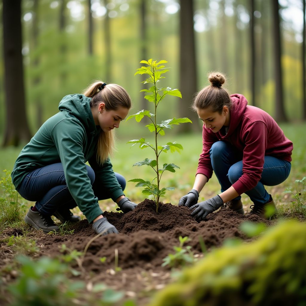 Acțiune de plantare copaci organizată de EcoDigital
